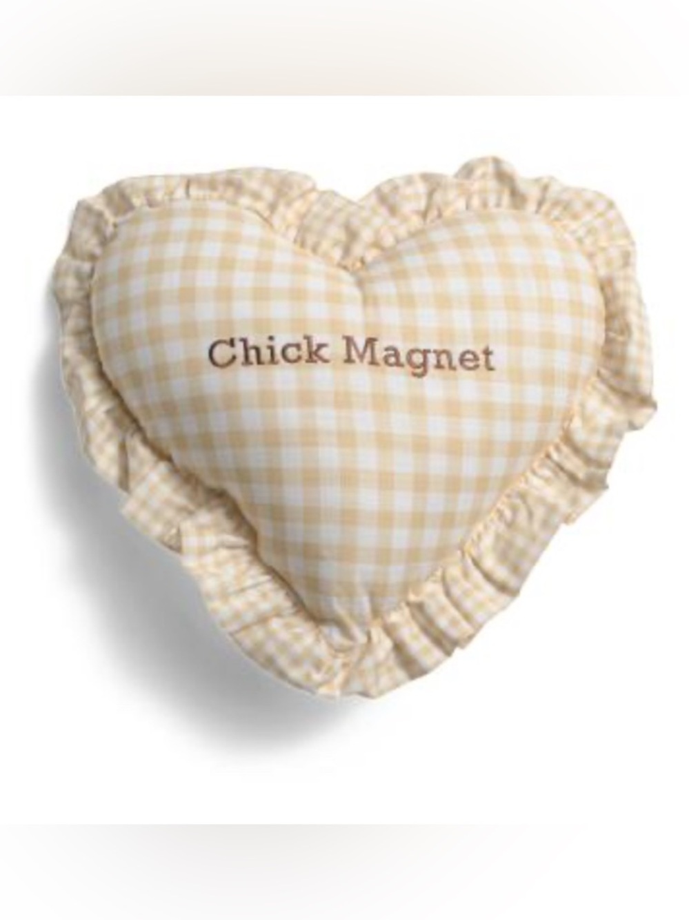 🆕-BY VALARIE & AMELIA 16 X 16 CHIC MAGNET GINGHAM RUFFLE PILLOW